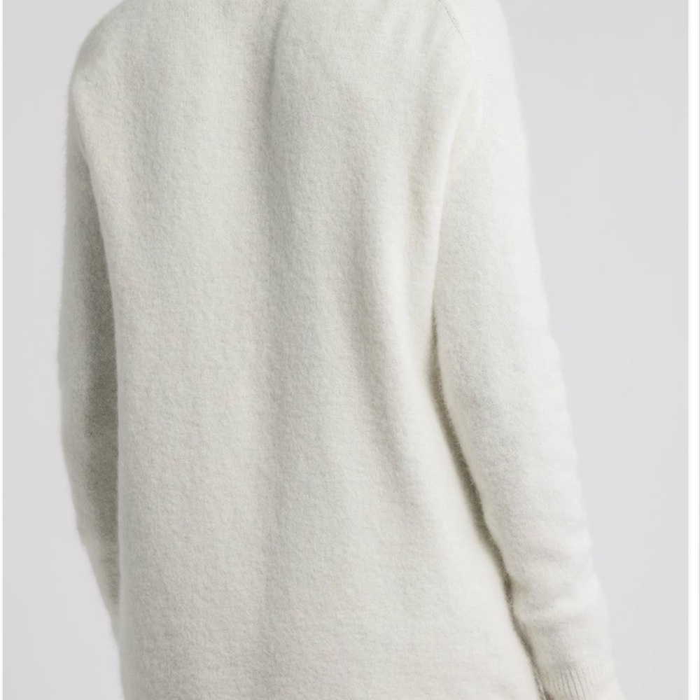 Alpaca blend Caslon Cream Button-Up Cardigan Sweater - Picture 4 of 6